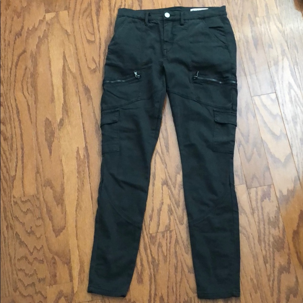 Black skinny cargo pants